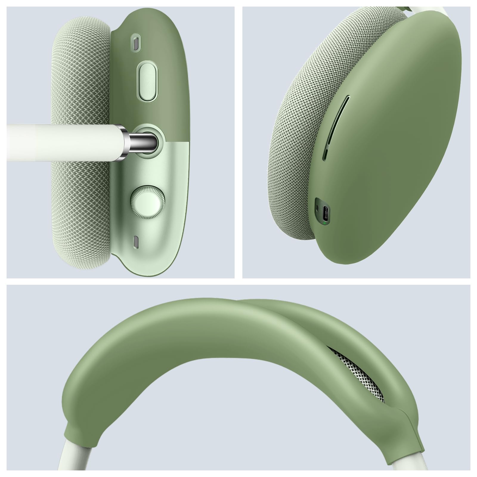 Amazon | Fintie シリコンケース Apple AirPods Maxヘッドフォン用 傷