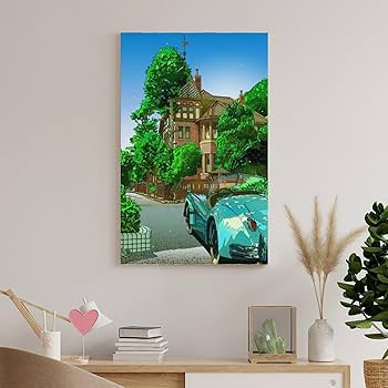 Amazon.co.jp: 鈴木英人の作品 《アート ポスター北野・風見鶏の館