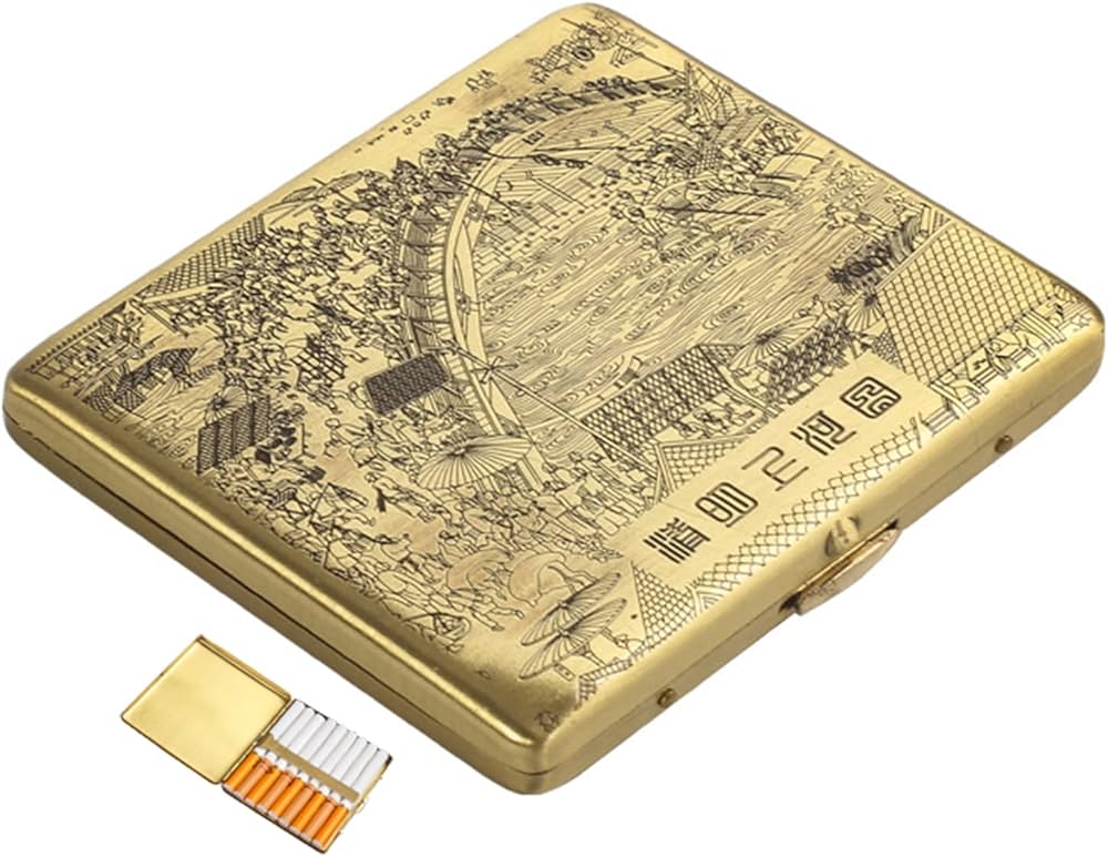 Amazon | シガレットケース 真鍮製 タバコケース スリム タバコケース