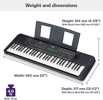Amazon.com: Yamaha, 61-Key PSR-E273 Portable Keyboard (Power