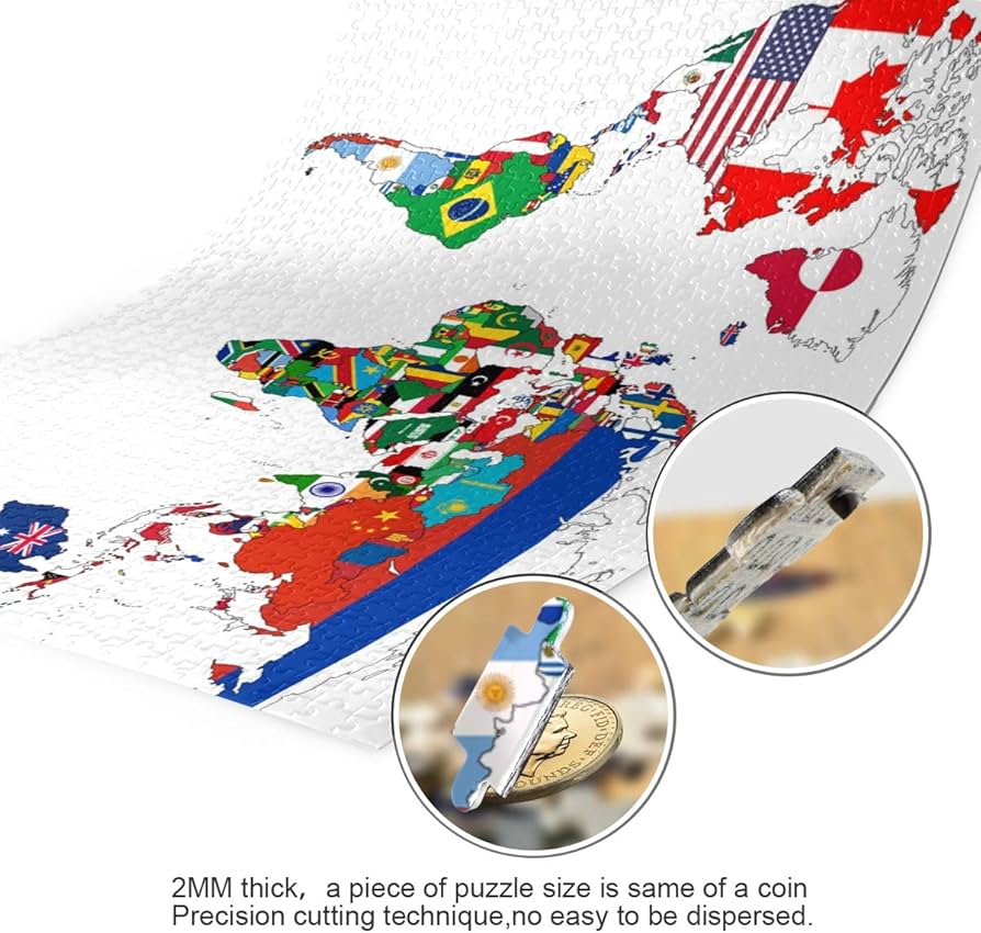 Amazon.co.jp: MAKIKU ジグソーパズル 500ピース 38*52cm 世界地図