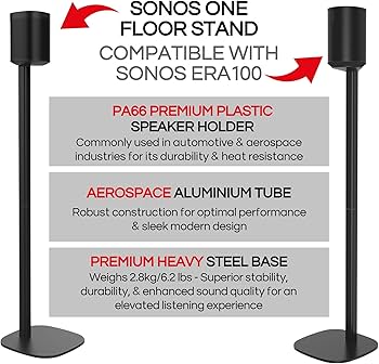 Amazon.com: Sound Bass One / ERA100 Floor Stand Twin Pack (2pcs