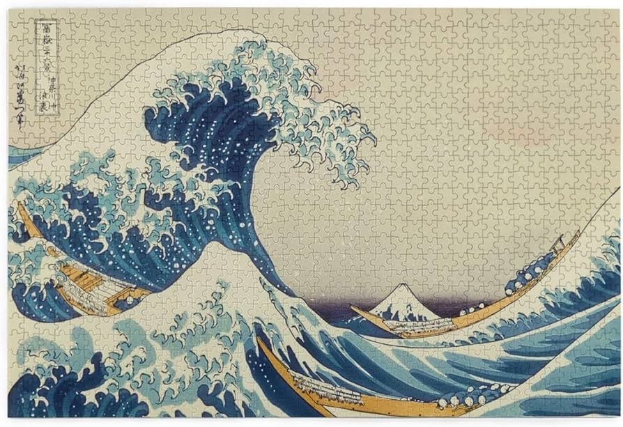 Amazon.co.jp: 葛飾北斎 『富嶽三十六景 神奈川沖浪裏(浮世絵