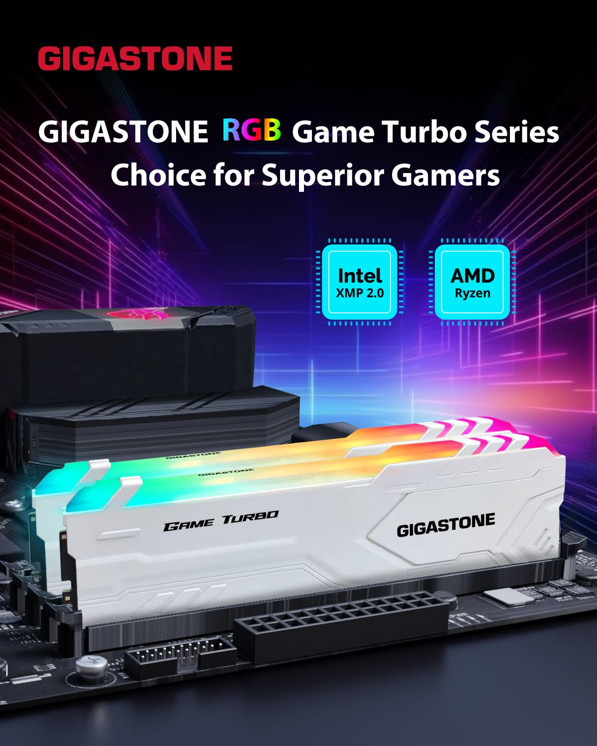 Amazon.co.jp: 【発光型 DDR4】GIGASTONE Game TURBO 16GBx4枚 (64GB