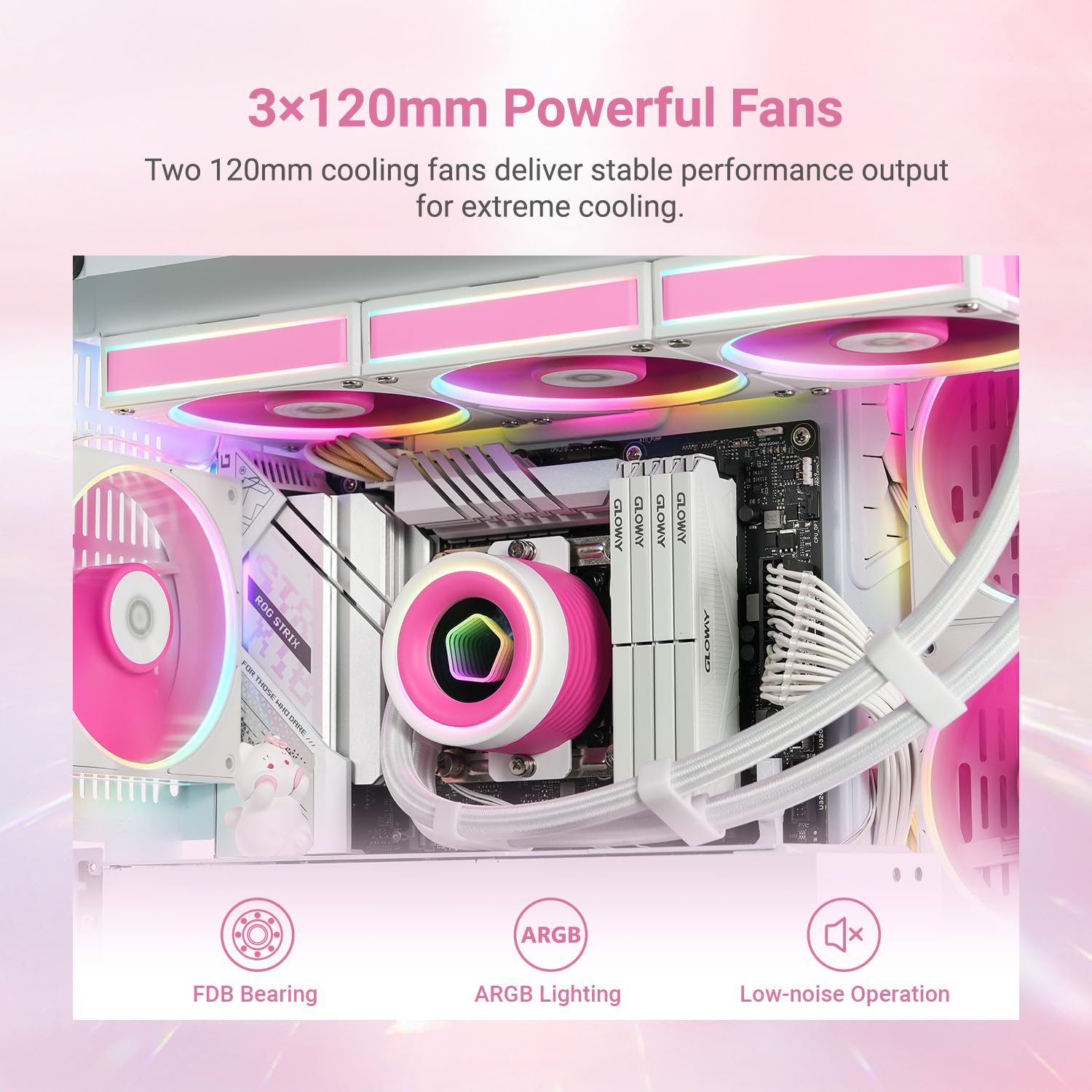 Amazon.co.jp: ID-COOLING FX360 INF Pink Edition 360mm 液体CPU