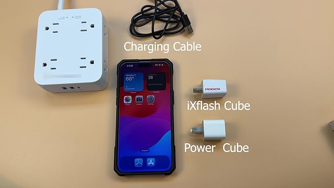 Amazon.com: Piodata iXflash Cube Auto Photo Backup While Charging