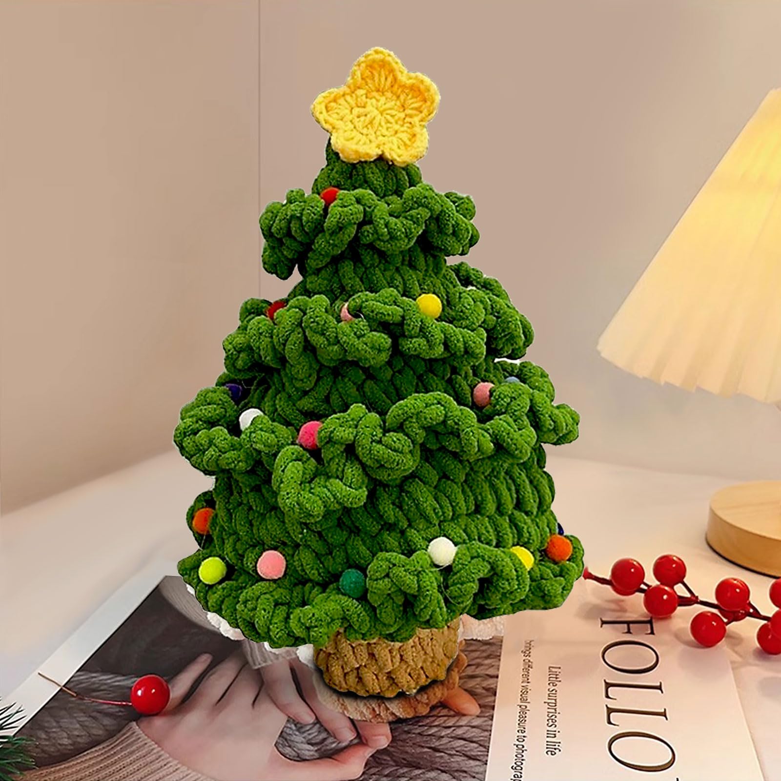 Amazon.co.jp: クリスマスツリーかぎ針編みおもちゃ、編み物玩具