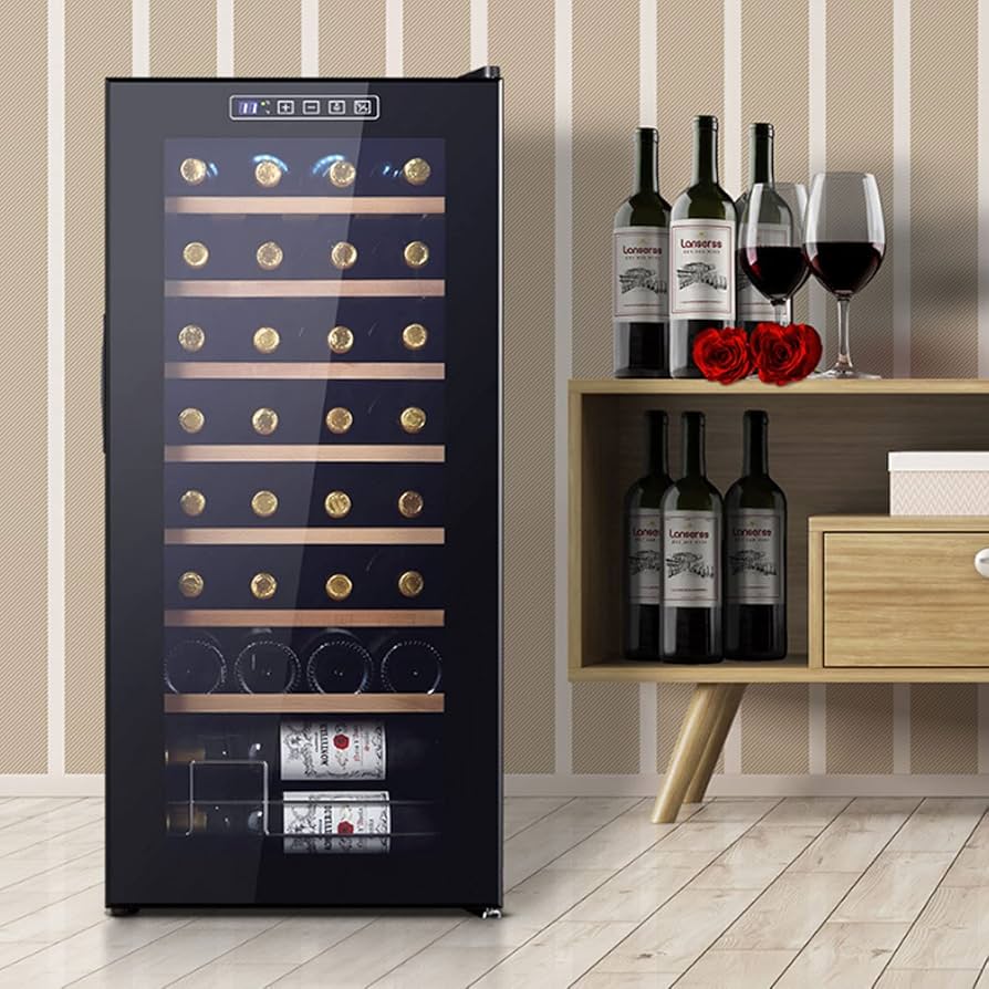 Amazon.co.jp: ワインセラー 電子式 ワインクーラー 32本収納 93L 恒温