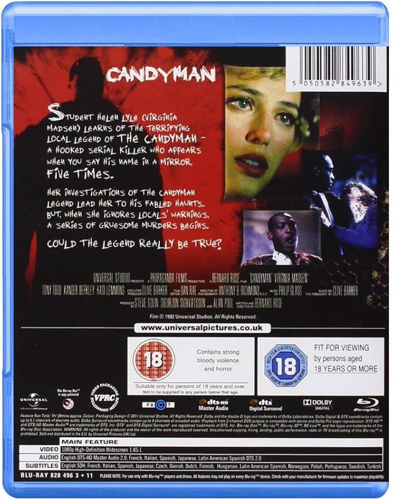 Amazon.com: Candyman : Virginia Madsen, Tony Todd, Bernard Rose