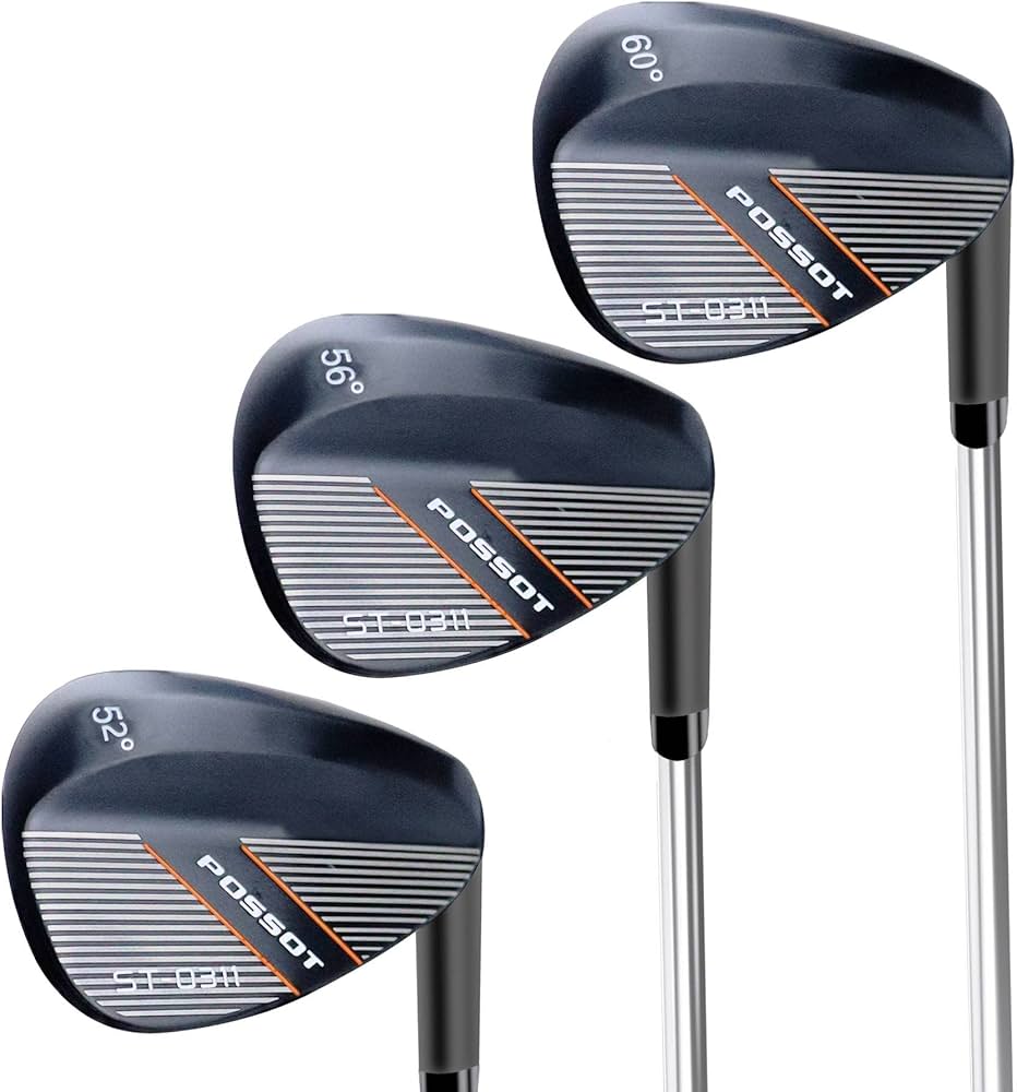 Amazon | POSSOT ゴルフウェッジセット 52 56 60度 ギャップウェッジ