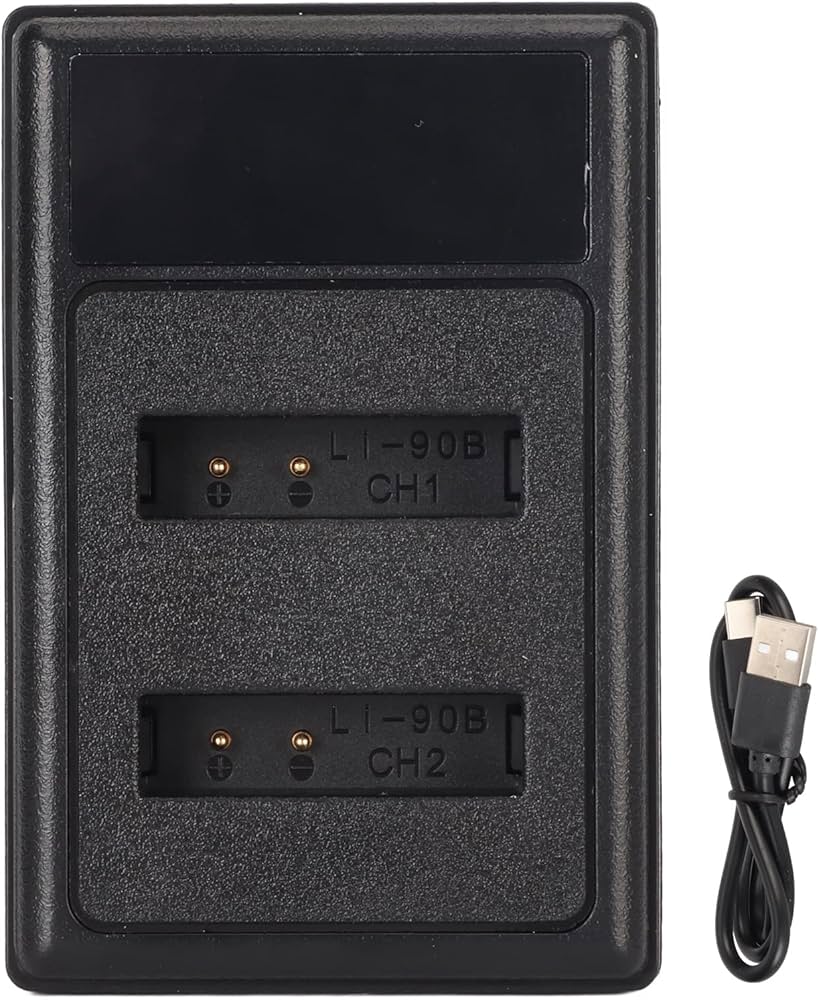 Amazon | Li 90B DB110 バッテリー充電器 デュアル カメラ バッテリー
