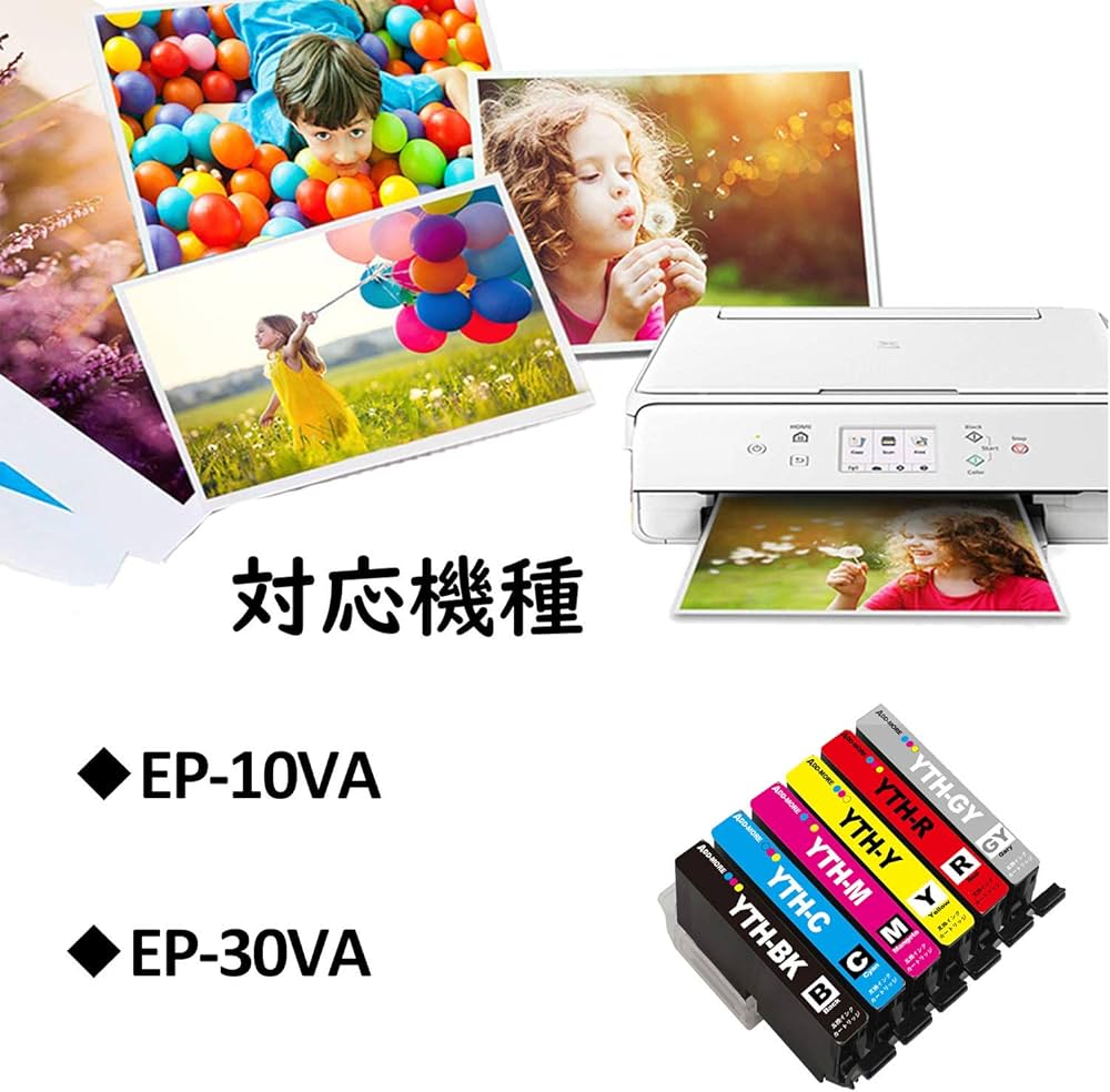 Amazon.co.jp: エプソン用 EP-10VAインク EP-30VA用 YTH-6CLインク