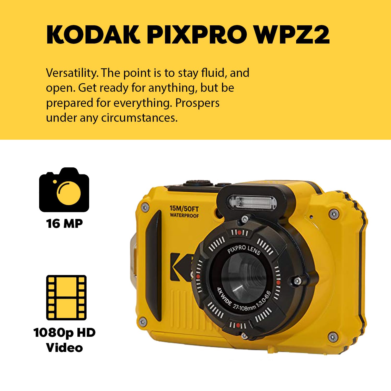Amazon.com : Kodak PIXPRO WPZ2 Rugged Waterproof Shockproof