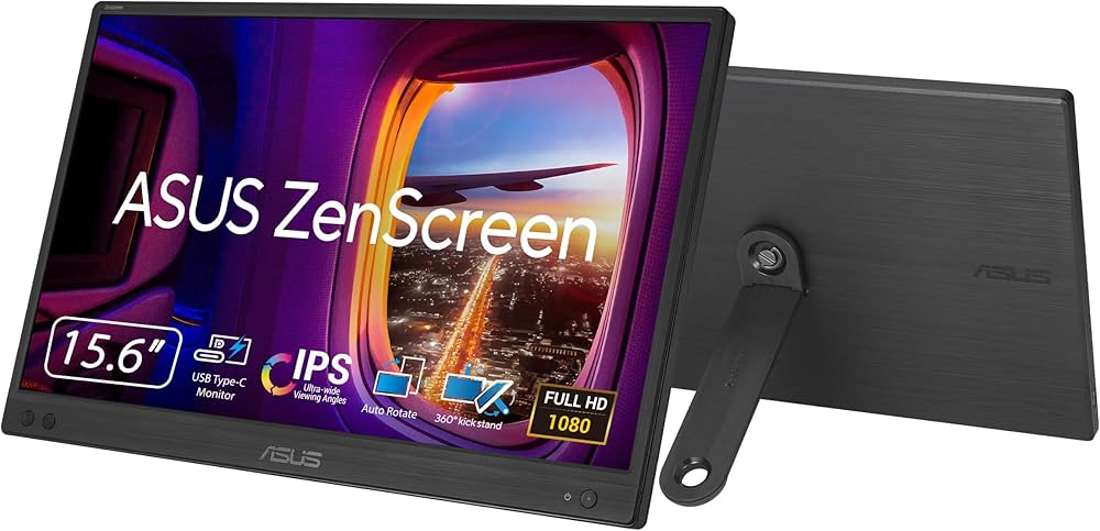 ASUS ZenScreen MB166CR 15.6 IPS 1920x1080 5ms USB-C Mat Ekran, 360
