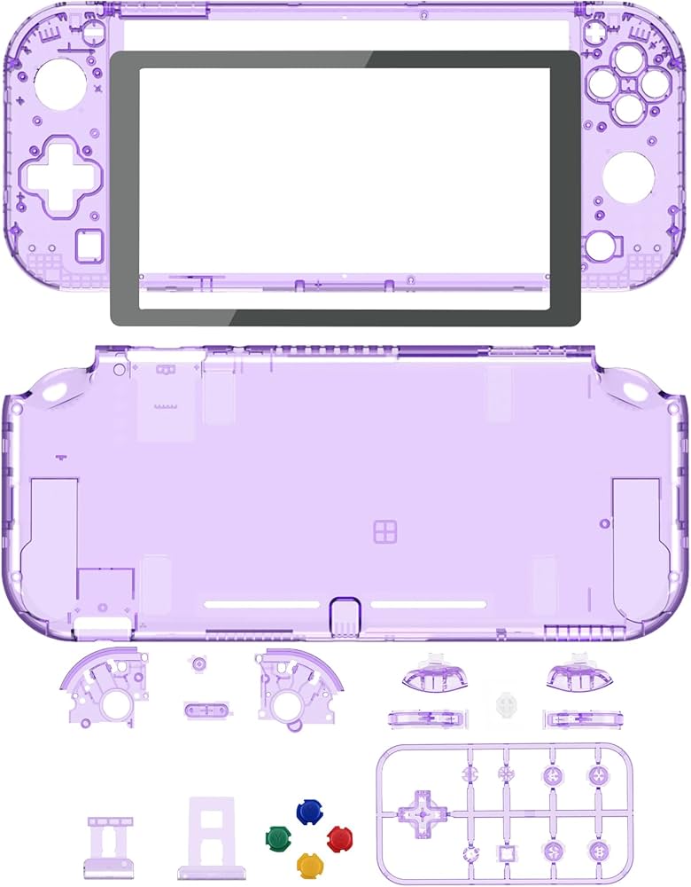 Amazon.com: eXtremeRate Crystal Clear Atomic Purple DIY