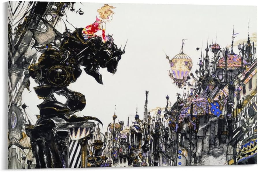 Amazon｜CAIXU 天野喜孝 Yoshitaka Amano 芸術 イラスト アートパネル