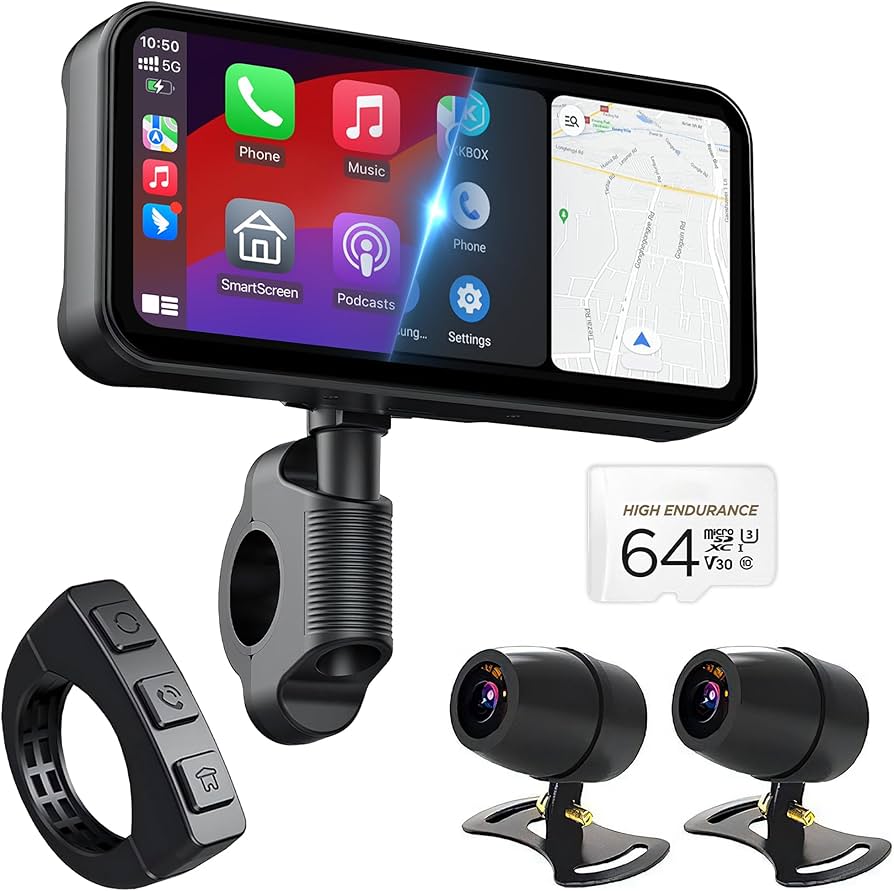 Amazon.co.jp: 【バイク用ナビ &ドライブレコーダー】 大画面6.25