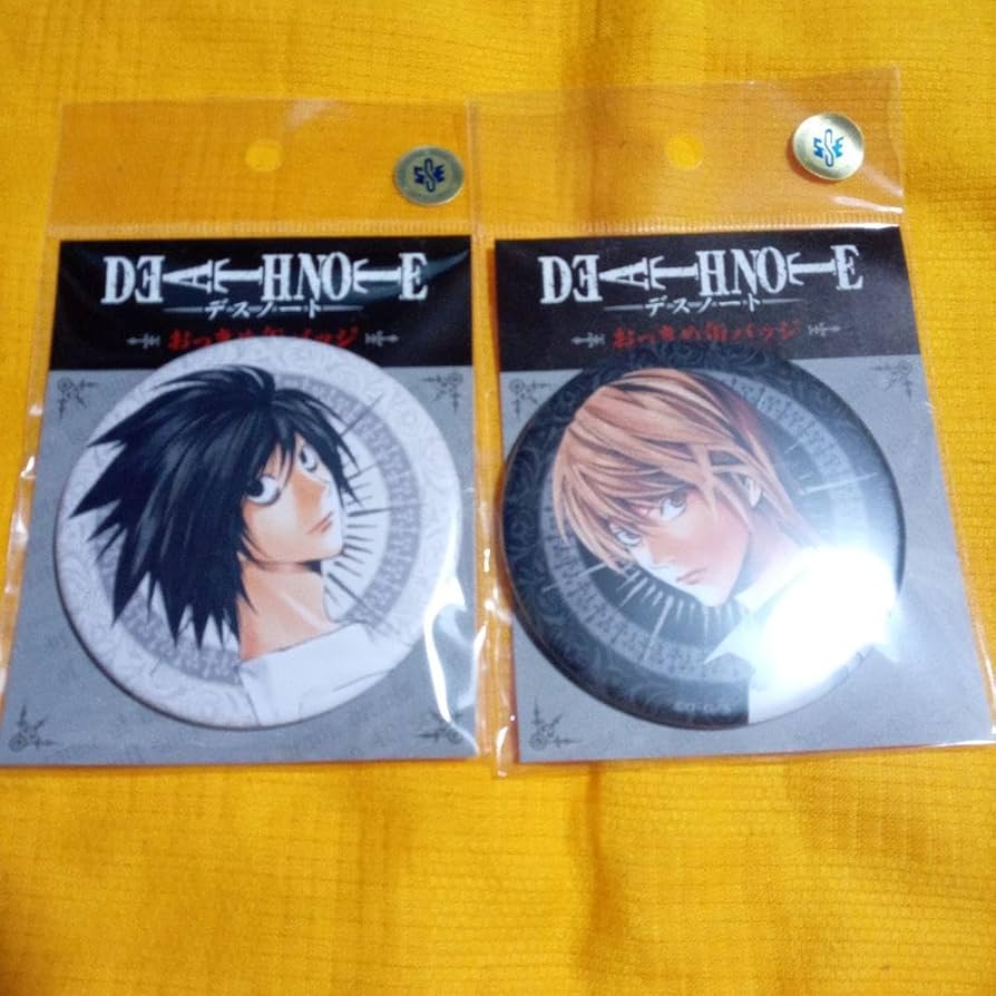 Amazon.co.jp: デスノート L 月 缶バッジ 2個セット ポップアップ