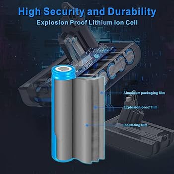 Amazon.com: FLYLINKTECH V7 Battery Replacement 6000mAh Li-ion