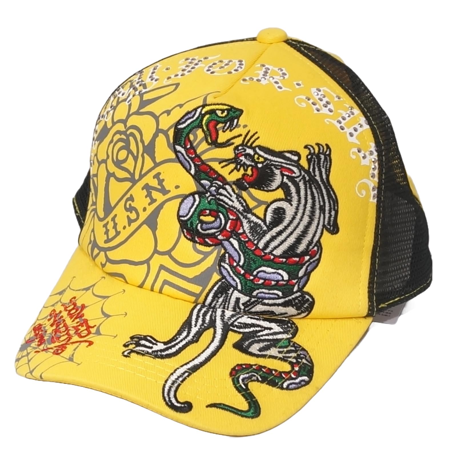 Amazon | [Ed Hardy] エド・ハーディー スネークパンサー刺繍 スタッズ