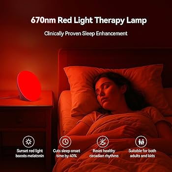 Amazon.com: 670nm Red Light Therapy Sleep Device & 10,000 Lux Sun