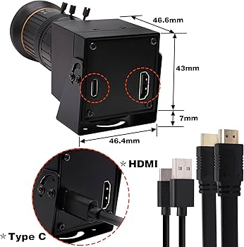 Amazon.co.jp: ELP HDMI カメラ 4K USB カメラ HD ストリーミング