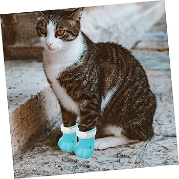 Amazon | iplusmile 4個ペット用猫脚カバー 可能なシリコン製 防水猫用