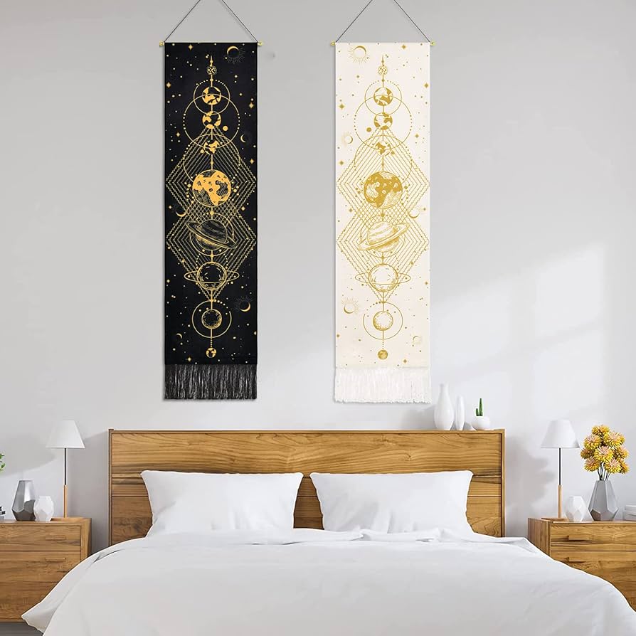 Amazon.co.jp: Shiny Flower 惑星タペストリー 2色セット 壁布 装飾布