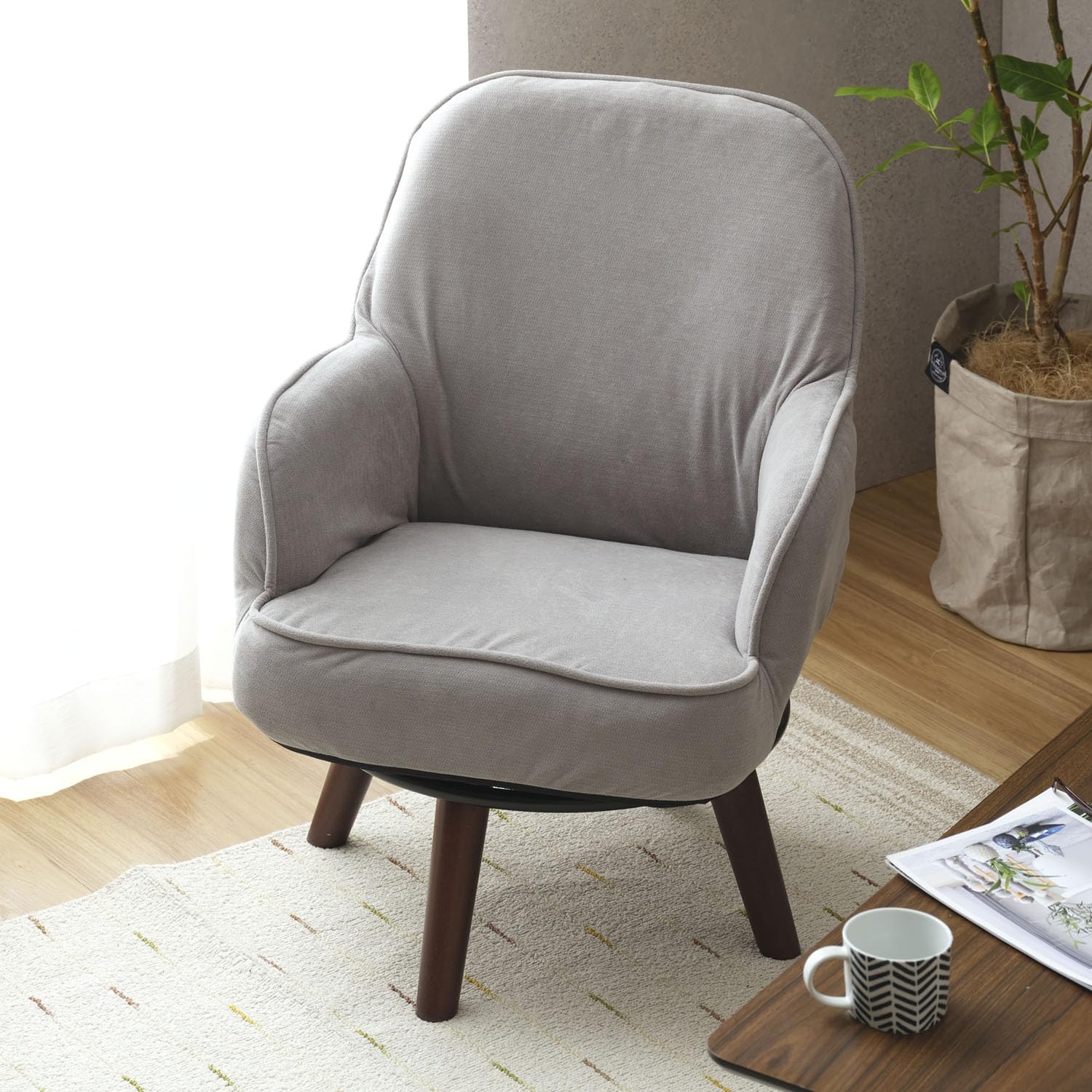 Amazon｜ドウシシャ 回転するから立ち座りが楽になる 一人掛けソファ