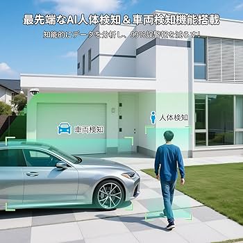 Amazon.co.jp: 【800万画素対応】JENNOV 防犯カメラ 屋外 poe 人体