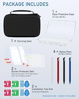 Amazon.com: 4-in-1 Accessories Kit for Nintendo New 3DS XL/LL
