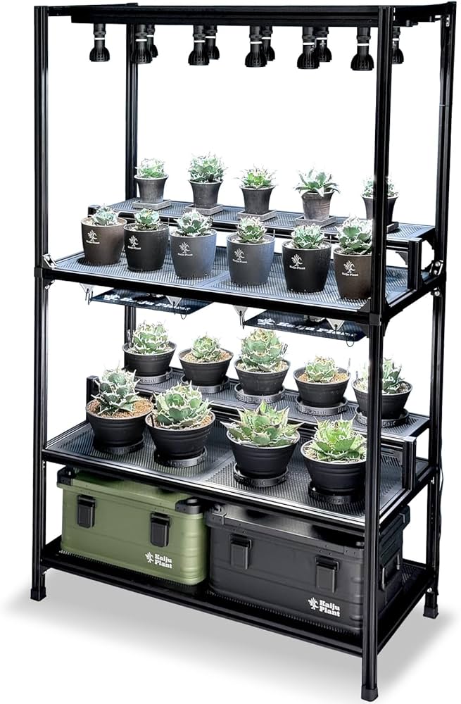 Amazon｜怪獣ラック 組立式 高さ調整可能 植物棚 幅110 奥行50 高さ175