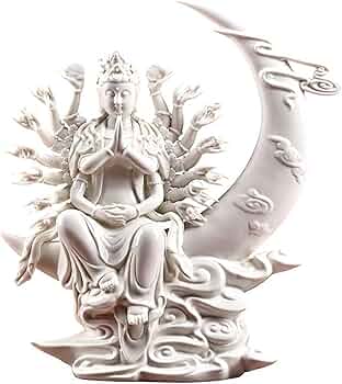 Amazon｜観音様置物 白磁42cm水月千手観音像 仏壇用ホーム