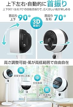 Amazon | サーキュレーター 扇風機 【2023年夏モデル・節電対策】 静音