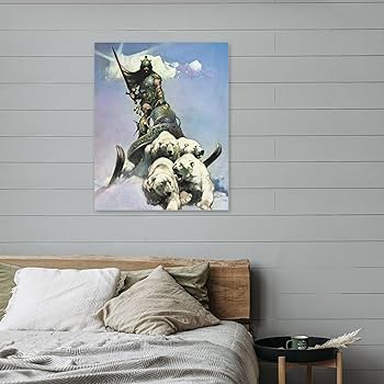 Amazon.com: Silver Warrior by Frank Frazetta Wall Art Poster