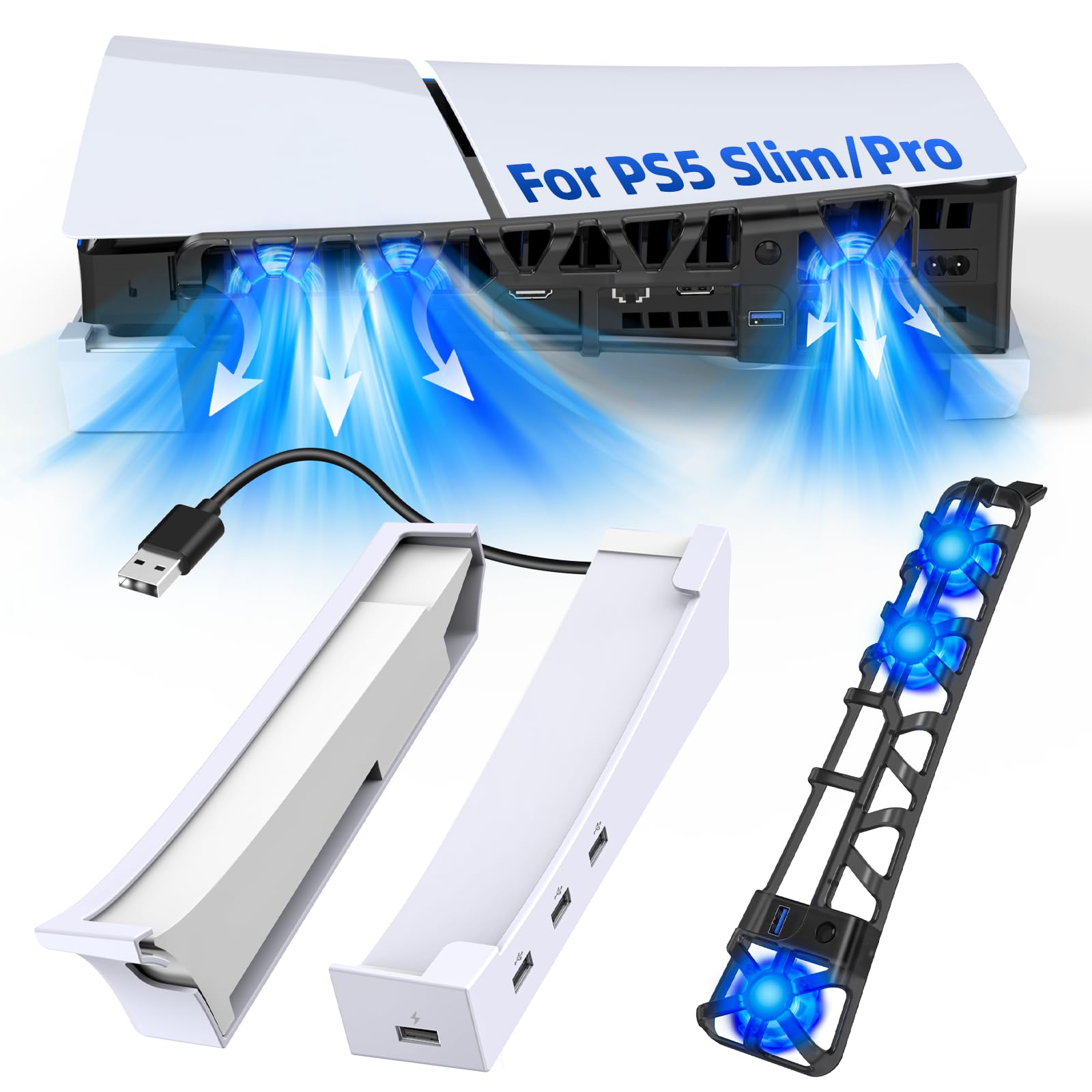 Amazon.com: FASTSNAIL Horizontal Stand & Cooling Fan for PS5 Pro