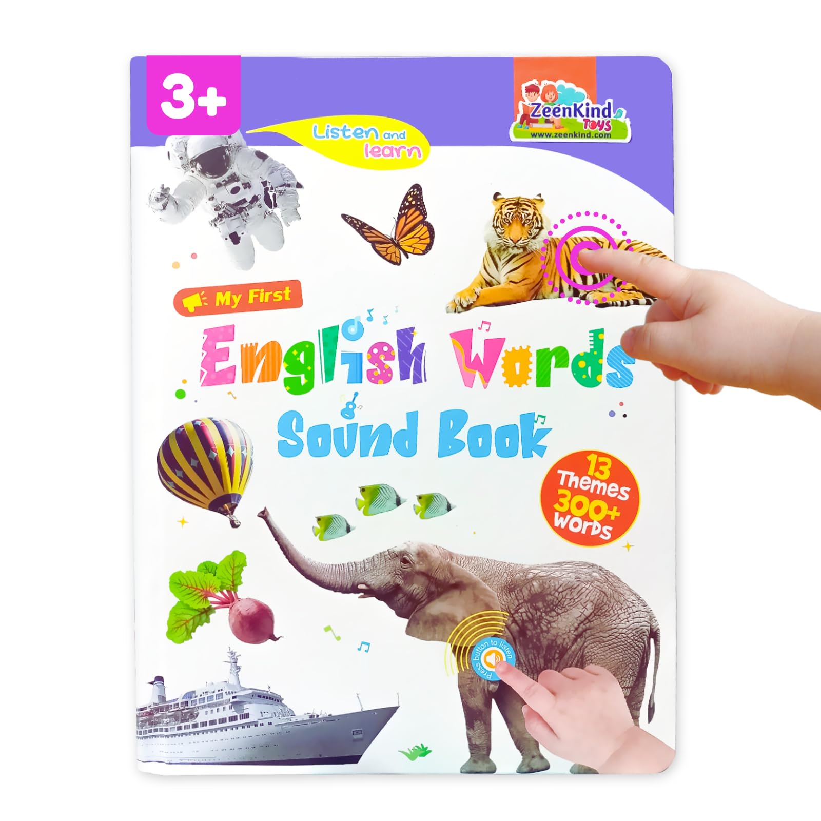 Amazon.com: ZeenKind English Words Sound Book for Kids Toddlers 2