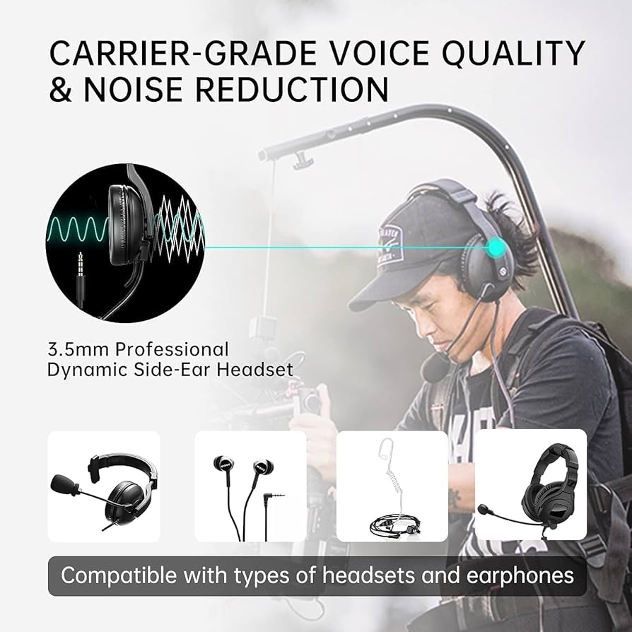 Amazon | Hollyland Mars T1000 ワイヤレスインターカムシステム 4人用