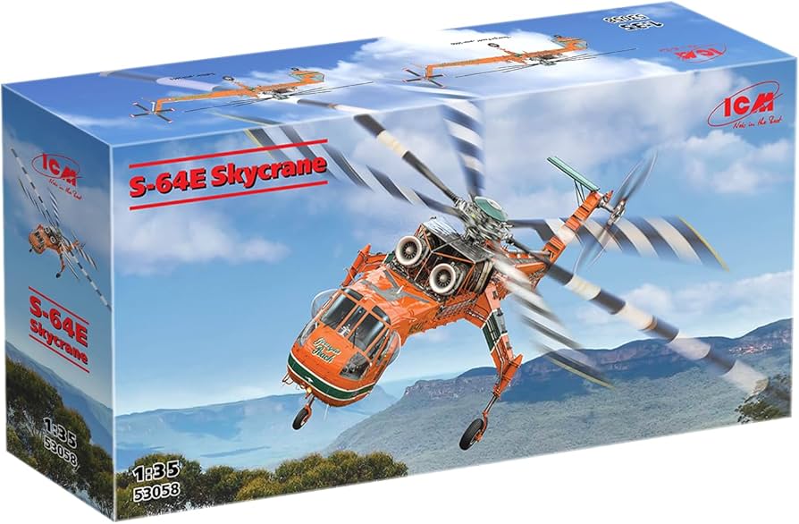 Amazon.com: ICM 53058 – Sikorsky S-64E Skycrane - Heavy Helicopter