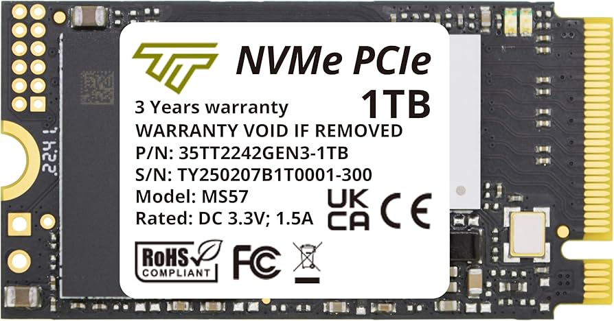 Amazon.com: Timetec 1TB M.2 2242 SSD NVMe PCIe Gen3x4 3D NAND TLC