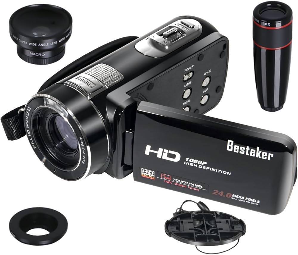 Camcorder, Besteker HD 1080P 24MP 16X Digital Zoom Video