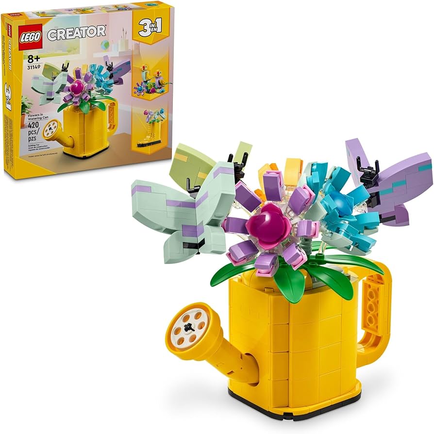 Amazon.com: LEGO Creator 3 in 1 Flowers in Watering Can Building