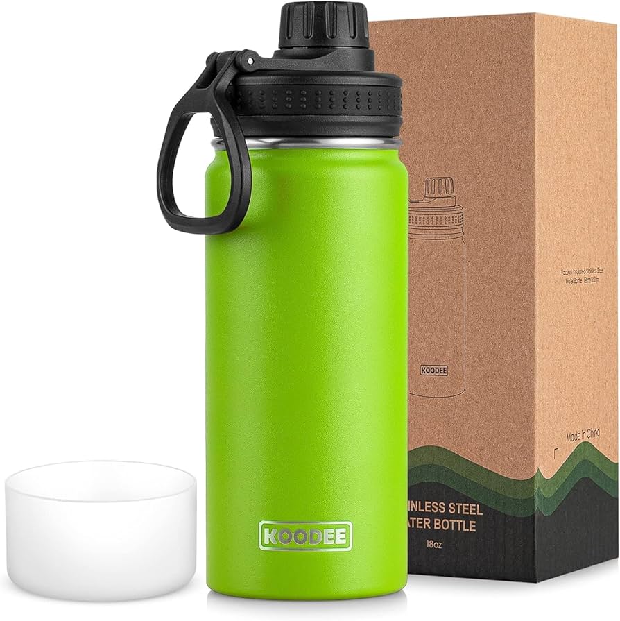 Amazon.com: koodee Water Bottle-16 oz Stainless Steel Double Wall