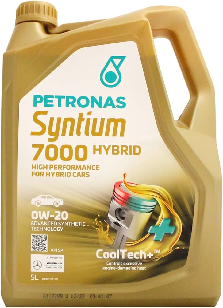 Petronas Syntium 7000 SAE 0W20 5L Litres Car Engine Oil 5 Litre