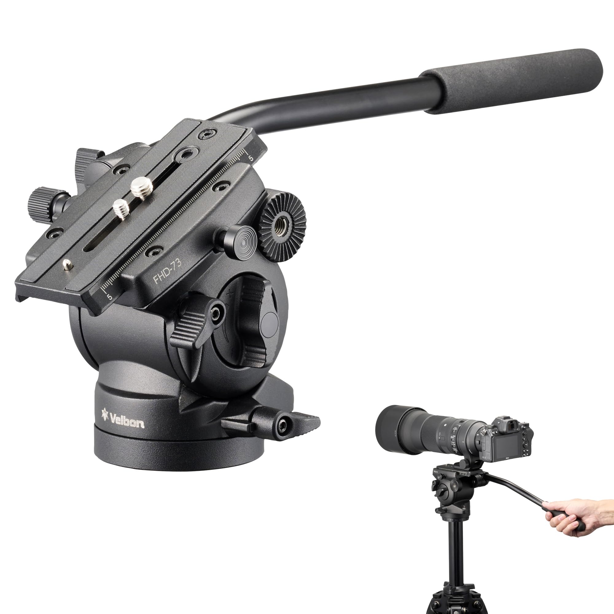 Amazon | ベルボン Velbon フリュード雲台 FHD-73 AZ 積載質量:4kg