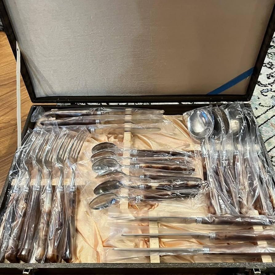 Amazon | レトロ マーシャン martian マーブル カトラリーセット 24本