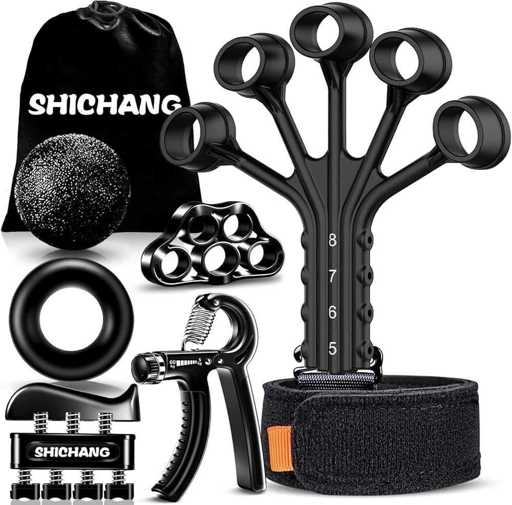 Amazon | フィンガーパワー 7個セット ハンドグリップ 握力
