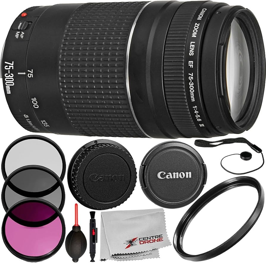 Canon EF 75-300mm f/4-5.6 III Lens for Canon EOS Rebel SL1, 100D
