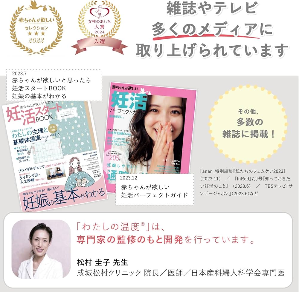 Amazon.co.jp: 【つけて寝るだけ】 わたしの温度 婦人 基礎 妊活 温度