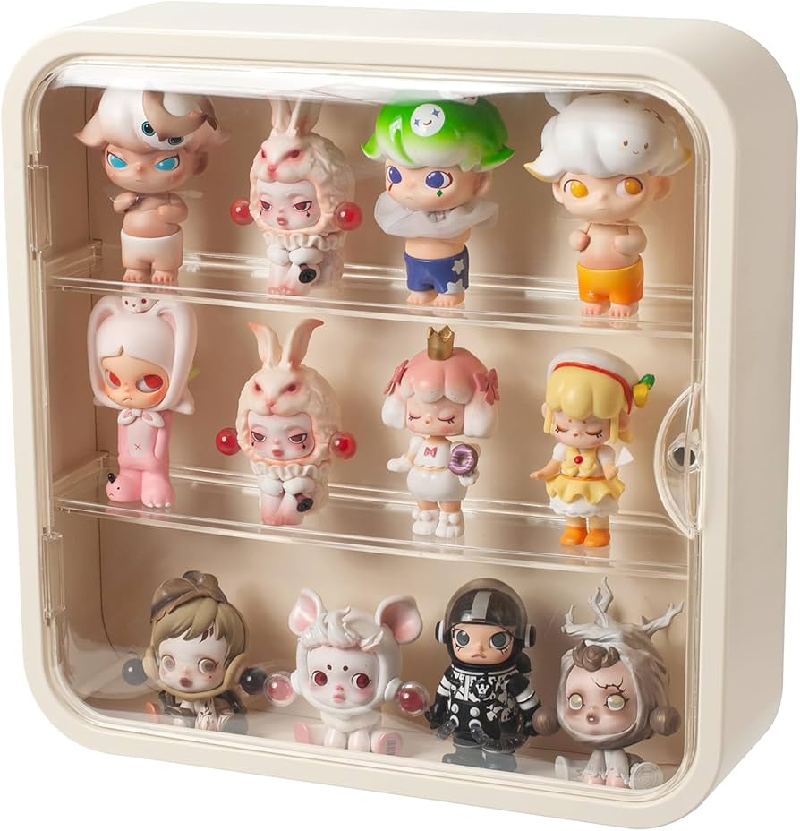 Clear Display Case for Figures, Wall Mounted Acrylic Storage Box